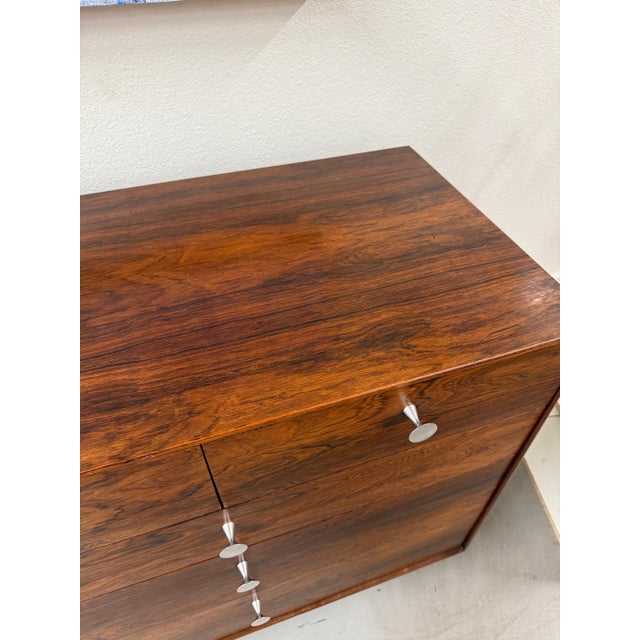 Brown 1970’s George Nelson Rosewood Thin Edge Long Dresser For Sale - Image 8 of 18