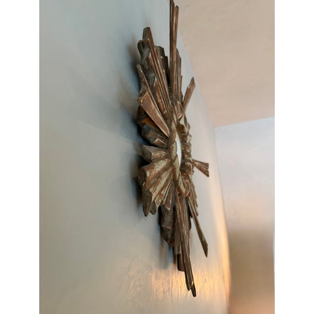 Mid 20th Century Sunburst Mirror For Sale - Image 4 of 5