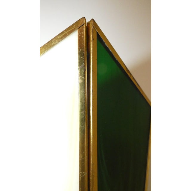 Vintage Brass and Synthetic Glass Wall Lights from Glashütte Limburg, 1980s, Set of 2 For Sale - Image 4 of 9
