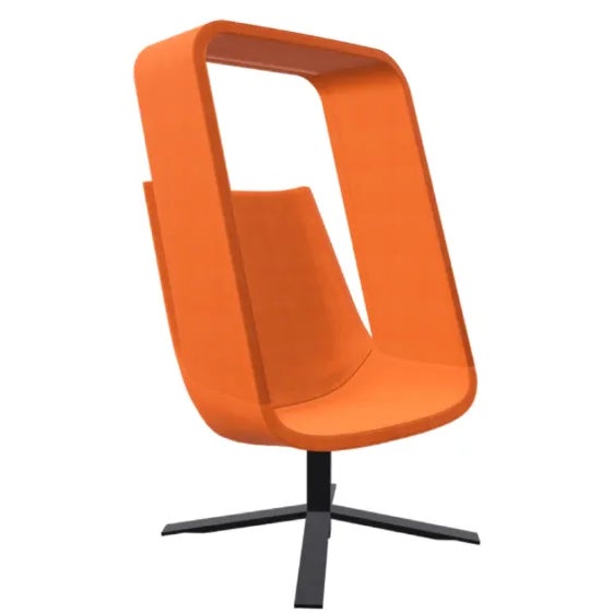 THE BEST SEAT IN THE HOUSE! "Windowseat" Lounge Chair & Ottoman by Haworth This futuristic looking vintage lounge chair &...