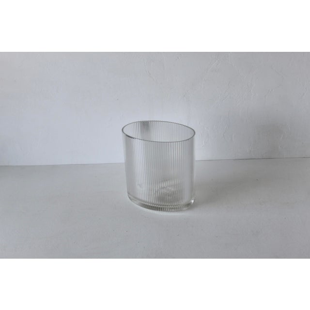 Sally Designs Style Oval Corrugated Lucite Acrylic Wastebasket For Sale - Image 13 of 13
