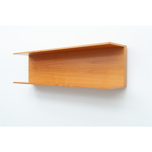Mid-Century Modern Vintage Wall Shelf in Cherry Wood by Walter Wirz for Wilhelm Renz, 1960s For Sale - Image 3 of 8