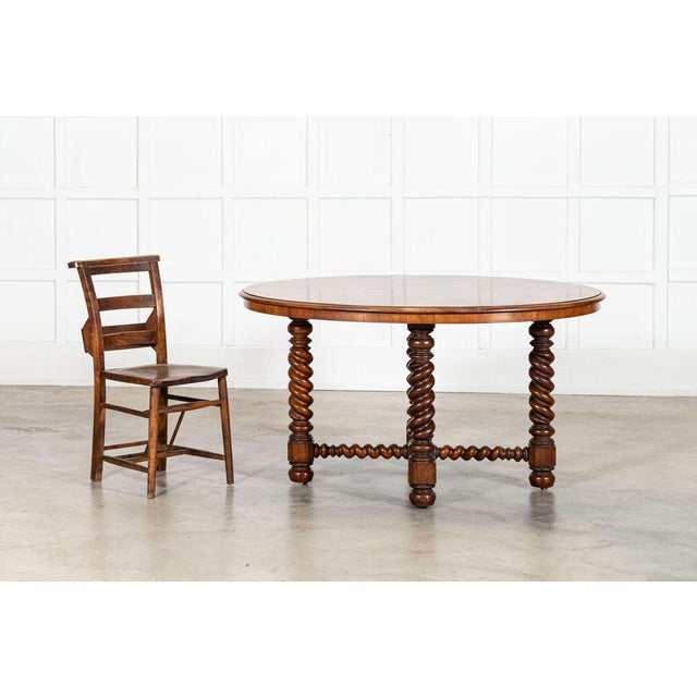 English Centre Table in Burr Walnut, 1870 For Sale - Image 4 of 12