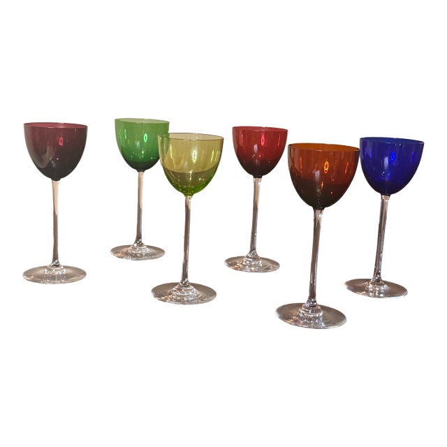 Mid 20th Centur Baccarat Crystal Wine Perfection Pattern Hock Set - 6 Pieces For Sale