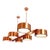 Rectangular Polished Copper Chandelier Italian Chandelier by SimoEng For Sale