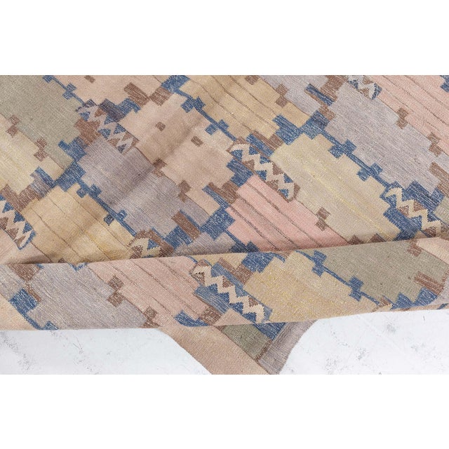 Pink Modern Swedish Flat Weave Inspired Rug by Doris Leslie Blau For Sale - Image 8 of 9