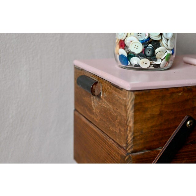 French Sewing Cabinet with Compass Feet, 1960s For Sale - Image 13 of 17