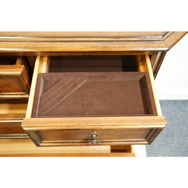 Bernhardt Furniture Solid Cherry Italian Neoclassical Tuscan Style 68" Double Dresser 327-043 For Sale - Image 9 of 15