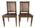 Antique Italian Louis XVI–Style Wood & Cane Accent Chairs – A Pair For Sale