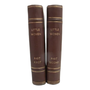 Antique 1870 Little Women Meg Jo Beth & Amy Louis May Alcott 2 Volume Book Set