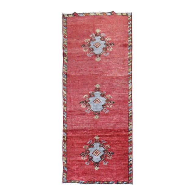 Red Vintage Turkish Anatolian Runner For Sale