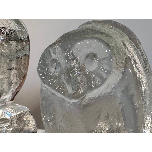 Scandinavian Figurative Paperweight in Glass, 1980s, Set of 2 For Sale - Image 9 of 11