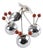 Art Deco Giant Chrome Cherries Barware Cocktail Picks by Gouaille - 11 PCS For Sale