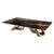 Art Deco "Pagina" Coffee Table With Bronze and Golden Cobra Marble, Handmade For Sale - Image 3 of 8