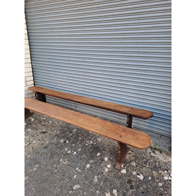 Large Antique Provincial Benches, 1890, Set of 2 For Sale - Image 4 of 6