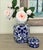 1980s 1980s Hexagonal Blue and White Ginger Jar For Sale - Image 5 of 6