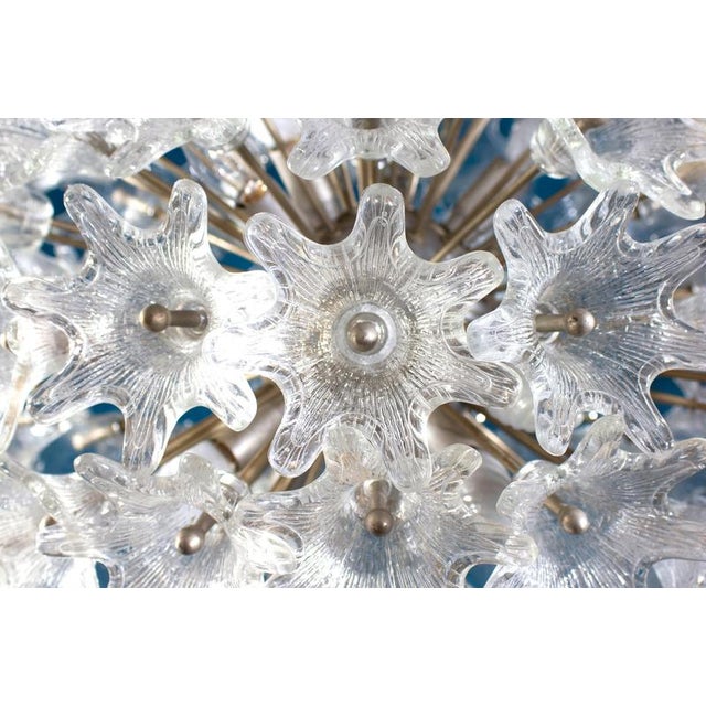 Vintage Murano Glass Flower Sputnik Pendant Lights from Venini, Italy, 1960s, Set of 2 For Sale - Image 9 of 12