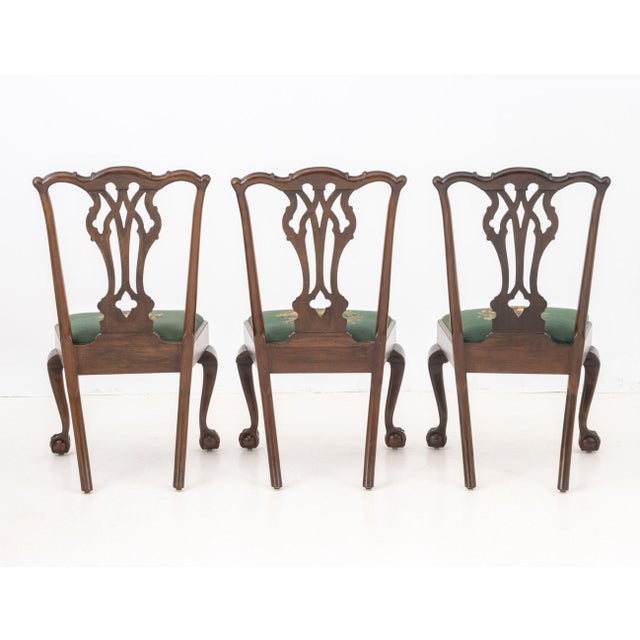 Mid 20th Century George III Style Mahogany Dining Chairs, 8 For Sale - Image 5 of 18