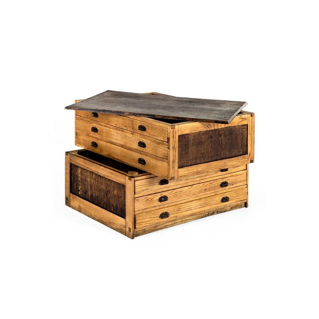 Large Plan Chest in Pine For Sale - Image 5 of 16