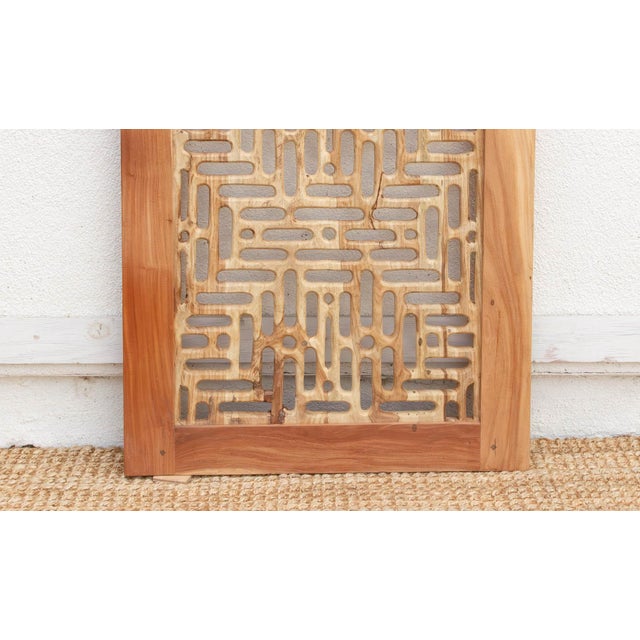 19th Century Bleached Reclaimed Wood Lattice Portal Door For Sale - Image 5 of 7