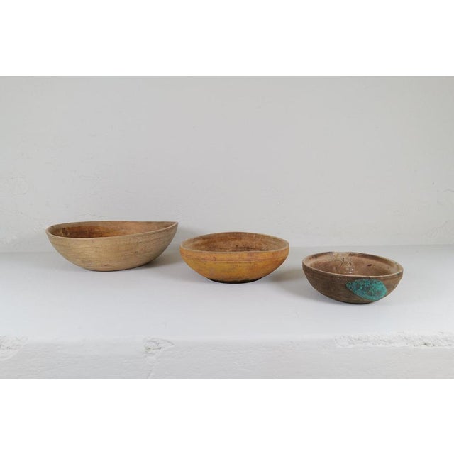 Swedish Folk Art Farmers Bowls, Set of 3 For Sale - Image 3 of 14
