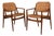 Armchairs in Oak and Cane from Arne Vodder, 1970s, Set of 2 For Sale