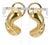 Mid 20th Century Pair of 18k Yellow Gold "S" Shaped Earrings For Sale