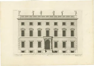 Campbell, West Front of Rolls House, 1725, Paper