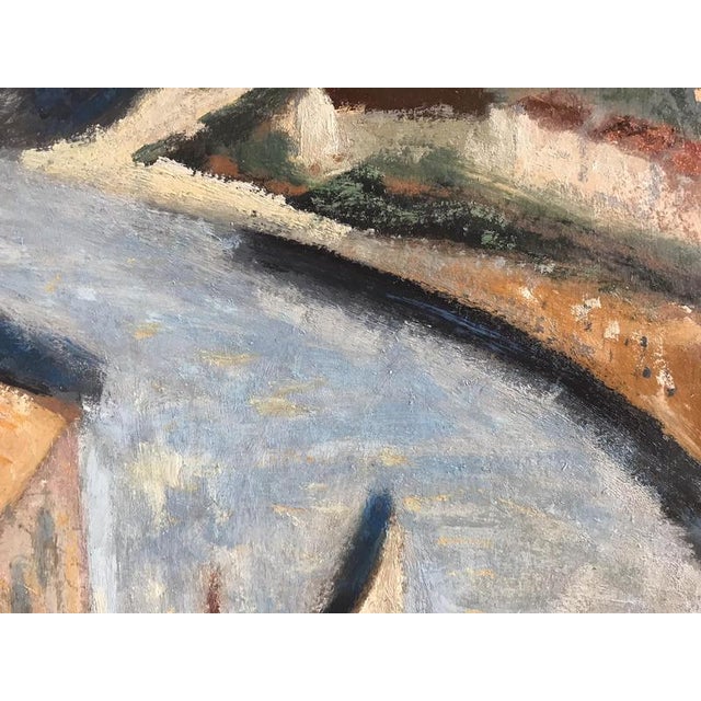 Robert Simon, ÈZE, 1952, Oil on Panel For Sale - Image 3 of 6