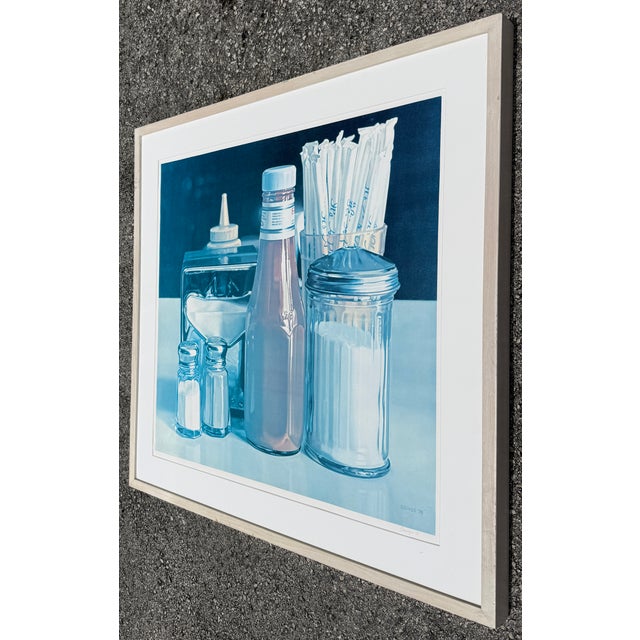 Photorealism "Still Life With Straws" Offset Lithograph by Ralph Goings '78 For Sale - Image 3 of 7