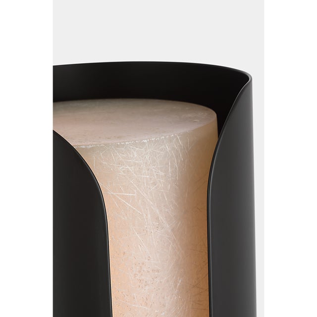 Metal Anne-Marie Barton for Visual Comfort Signature Armise 14" Sconce in Matte Carbon with Nova Frost For Sale - Image 7 of 10