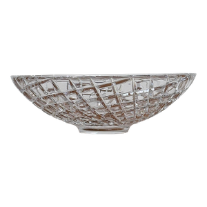 1960s Claus Josef Riedel Weave Cut Crystal Bowl
