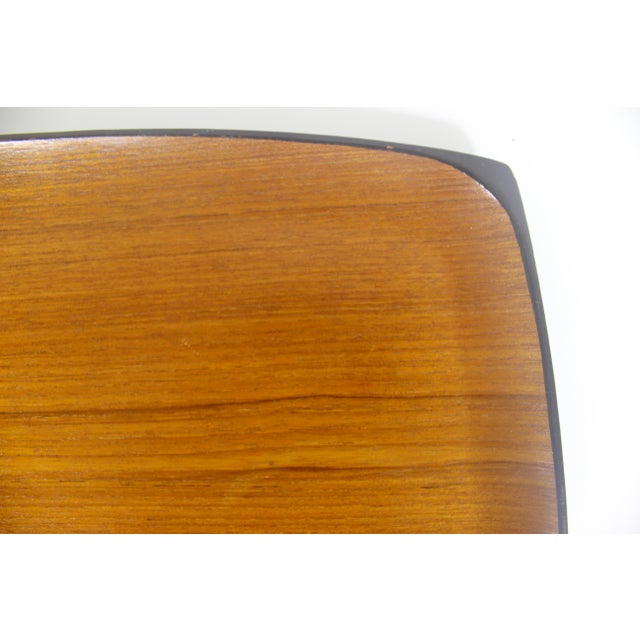 1970s Vintage Bentwood Teak Tray, Japanese Molded Lacquered Wood Danish Modern Scandinavian Style Serving Tray, Mid Century Modern, MCM For Sale - Image 5 of 8