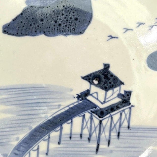 Antique Japanese Edo Arita Cobalt Porcelain Dish, 1750s For Sale - Image 4 of 8