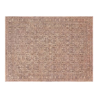 Fine Antique Indian Amritsar Brown Carpet For Sale