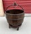 Antique 19th Century Primitive Chinese Rice Bucket With Handle & Stand For Sale - Image 9 of 9