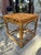 Wood Vintage Scorched Tortoise Bamboo Side Table For Sale - Image 7 of 7
