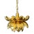 Feldman 1970s Small Brass Lotus Light Fixture For Sale