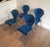 1980s Chrome and Blue Lacquered Perfored Metal Chairs - Set of 4 For Sale - Image 9 of 10