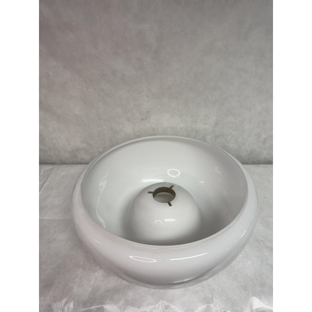 Metal Vellela Ceiling Light in White Opal Glass by Achille Castiglioni for Flos, 1980s For Sale - Image 7 of 13