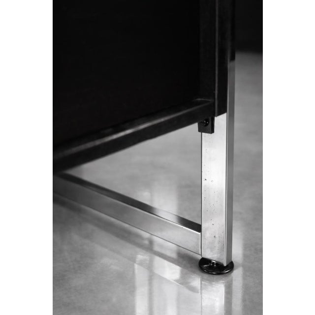 Vintage Danish Black Oak Desk with Chrome Base, 1970s For Sale - Image 18 of 18