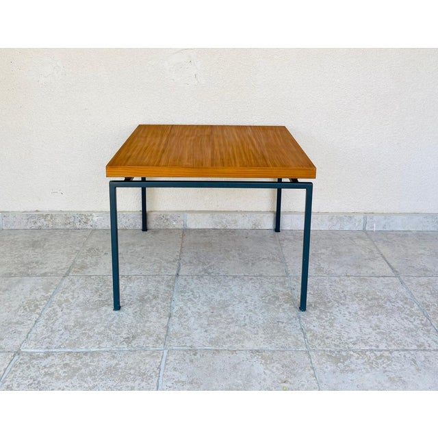 1960s Vintage Scandinavian Coffee Table in Teak with Metal Legs, 1960 For Sale - Image 5 of 11