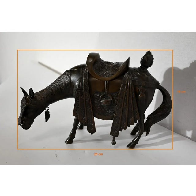 Asian Style Bronze Horse, Early 1900s For Sale - Image 9 of 12