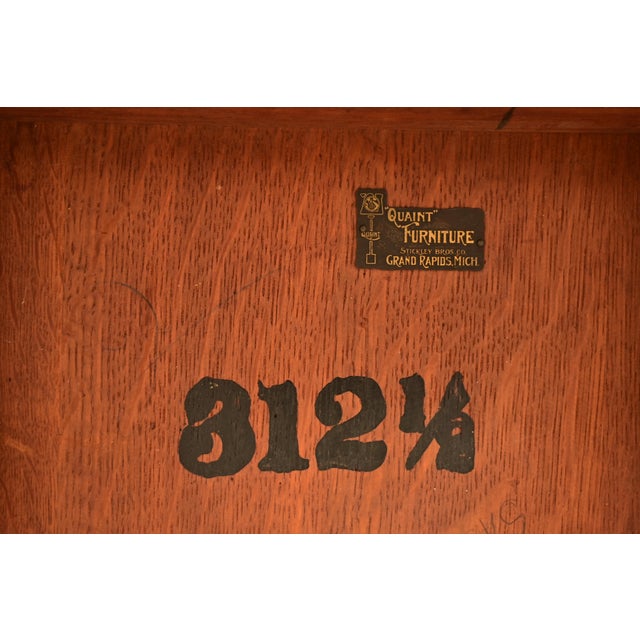 Stickley Brothers Antique Mission Oak Arts & Crafts Side Chair or Desk Chair, Circa 1910 For Sale - Image 13 of 14