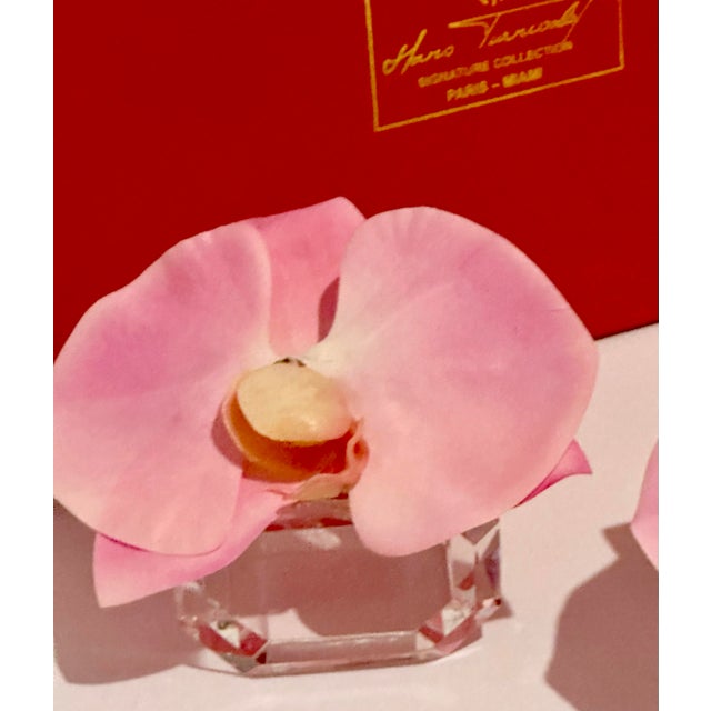Transitional Pink Orchid Napkin Rings by Hans Turnwald- Set of 4 For Sale - Image 3 of 11