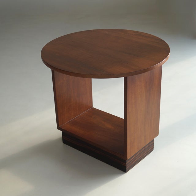 Brown Dutch Art Deco Haagse School Modernist Side or Coffee Table Table, 1920s For Sale - Image 8 of 18