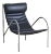 ‘Omega’ Leather + Chrome Armchair by Habitat, 1980s For Sale