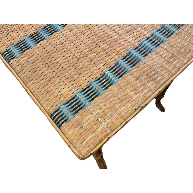 1920’s French Wicker Table For Sale - Image 4 of 11