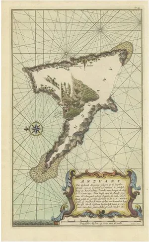Map of the Island Nzwani or Anzuany of the Comoros Islands, 1726