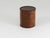 Animal Skin Round Leather Storage Box with Lid attributed to Carl Auböck, Vienna, Austria, 1950s For Sale - Image 7 of 16